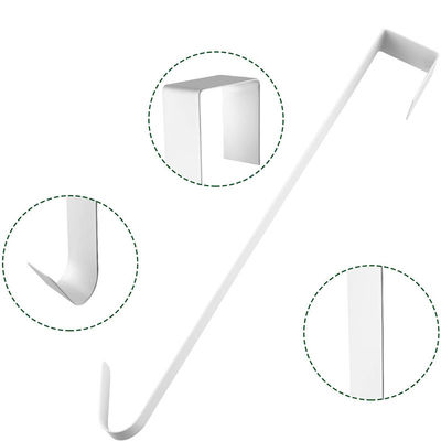 金属の単一のホックの黒の正面玄関のための白い花輪のハンガー