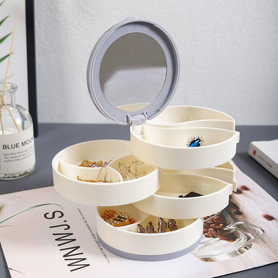 スタッドのイヤリングのための回されたプラスチック宝石類のオルガナイザーの収納箱