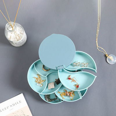 スタッドのイヤリングのための回されたプラスチック宝石類のオルガナイザーの収納箱