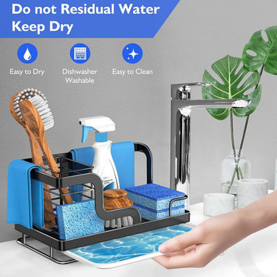 スポンジのための取り外し可能な下水管鍋が付いている流しの容器のオルガナイザーのステンレス鋼