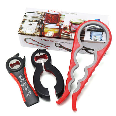 1つの多機能に付き5つはシリコーンのハンドルが付いている缶切りの栓抜きのキット