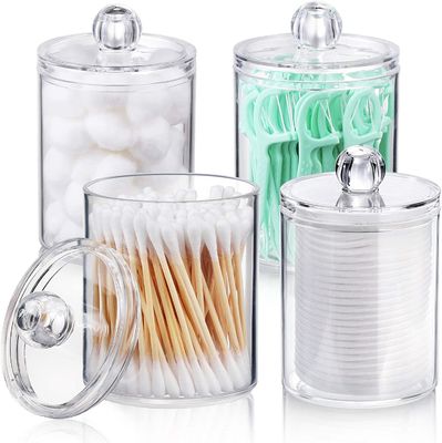 浴室のための明確なプラスチック綿棒のホールダー ディスペンサー