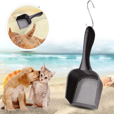 黒いプラスチック小さい穴の猫犬のための良いくずScooperのシャベル