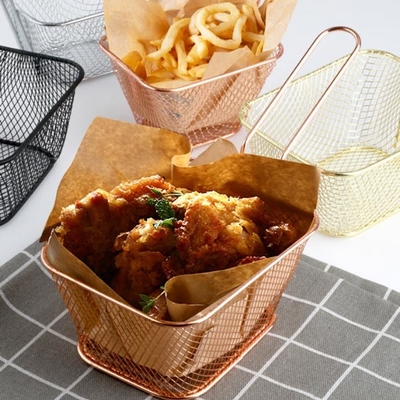 長いハンドルのステンレス鋼のフライド ポテトのフライのバスケットの台所付属品