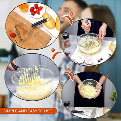 頑丈な現代銀製のステンレス鋼のポテトのMasher
