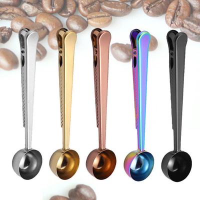 コーヒー バッグ クリップが付いているステンレス鋼の計量スプーン