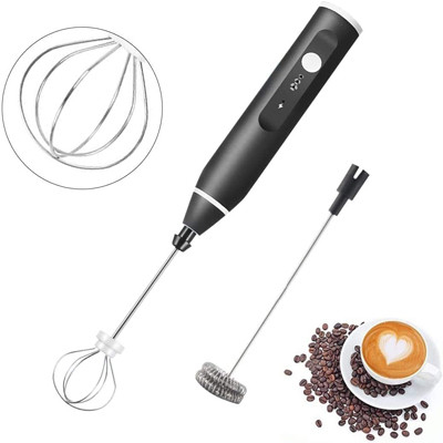 カプチーノラテコーヒーエッグ用USB充電式イマージョンブレンダーミニ泡立て器