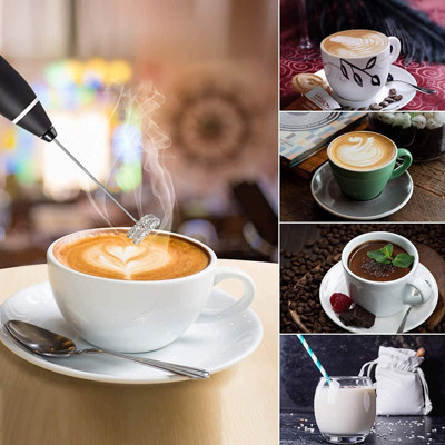 カプチーノラテコーヒーエッグ用USB充電式イマージョンブレンダーミニ泡立て器