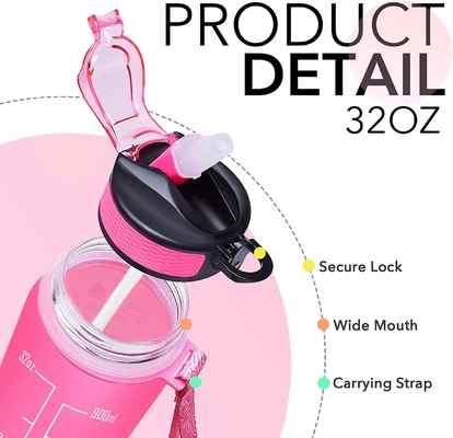 時間のマーカーと動機上の多色刷りのLeakproof 32のOzの水差し