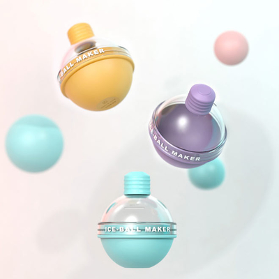 電球の円球のアイス・キューブの皿のシリコーンのアイス ボール型100ml