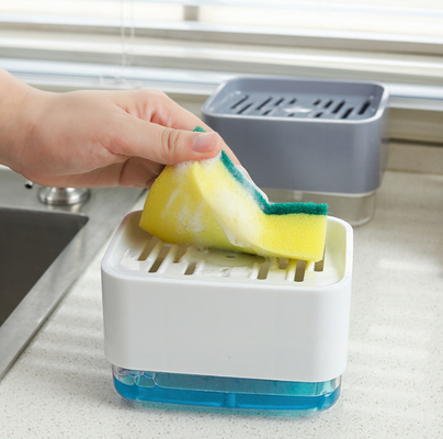 石鹸ディスペンサー ポンプ箱の台所カウンタートップのスポンジの容器の石鹸ポンプ ディスペンサー