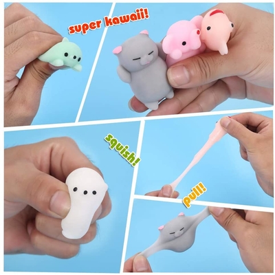 50PCS TPRの小型動物のSquishy圧力は圧力救助のためのMochiの落着きのなさのおもちゃをもてあそぶ