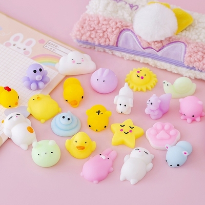 50PCS TPRの小型動物のSquishy圧力は圧力救助のためのMochiの落着きのなさのおもちゃをもてあそぶ