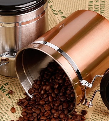 500gステンレス鋼必要なBaristaは二酸化炭素の弁およびスプーンが付いているコーヒー気密の小さなかんに用具を使う
