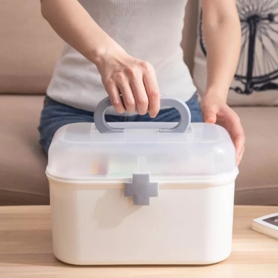 携帯用世帯の貯蔵容器のプラスチック救急処置箱のオルガナイザー