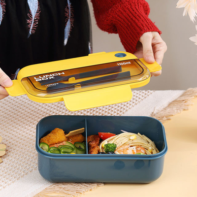 1L 2L 3Lの長方形PP Eco友好的なBentoの箱のマイクロウェーブのための気密のお弁当箱の金庫