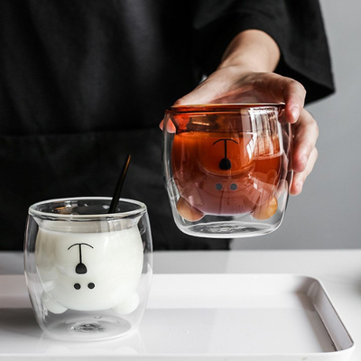 300ml倍の壁はガラスに注文に飲をすくうオフィスのためのMacchiatoのエスプレッソを絶縁した