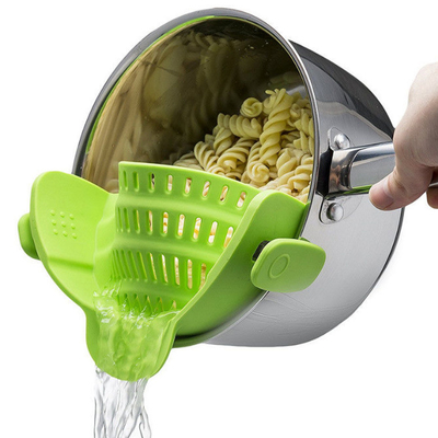 鍋およびパスタのこし器のためのシリコーンのColanderの調節可能な米クリップ