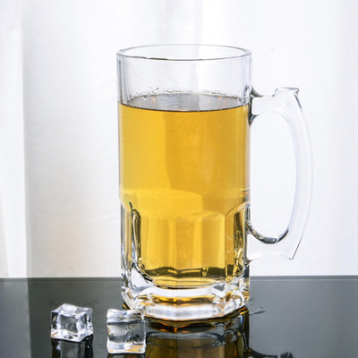 ハンドルが付いている特大ビール ステインの個人化されたガラス マグ35オンス