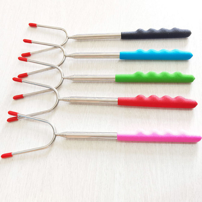 45inchキャンプのステンレス鋼の家庭用品の延長キャンプファイヤーの焼ける棒