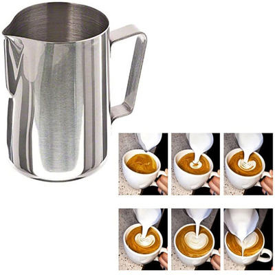 注文12Oz必要なBaristaはエスプレッソのミルクの水差しのコーヒー シェーカー16pcsに用具を使う