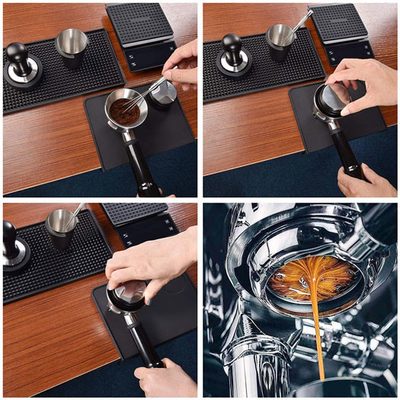 SS必要なBaristaは配分のエスプレッソのコーヒー スターラーに用具を使う