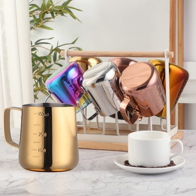金のステンレス鋼の必要なBarista用具のコーヒーPicher 350ml /12oz