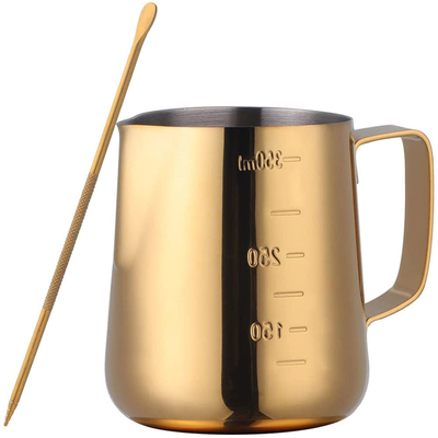 金のステンレス鋼の必要なBarista用具のコーヒーPicher 350ml /12oz