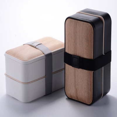 2つの層Leakproof多コンパートメントお弁当箱の容器タケBento