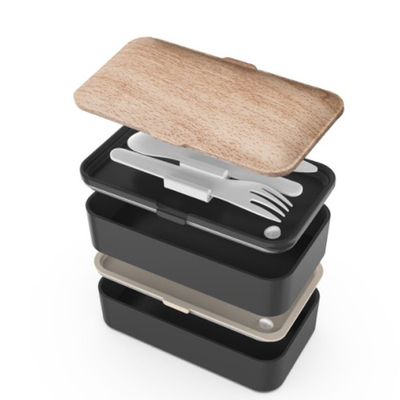 2つの層Leakproof多コンパートメントお弁当箱の容器タケBento