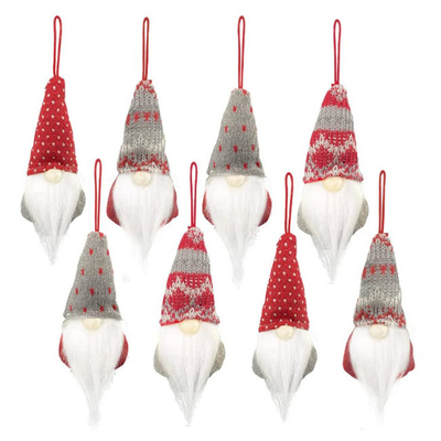 ハロウィンのハンドメイドのクリスマスはXmasの木のためのPlushノームを飾る
