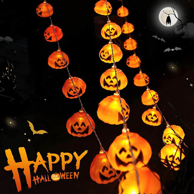 屋内屋外のハロウィンのクリスマスの装飾LEDのカボチャひもライト