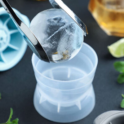 ウィスキーのカクテルのための大きい円形のアイス ボール メーカーのシリコーン球のアイス・キューブの皿型