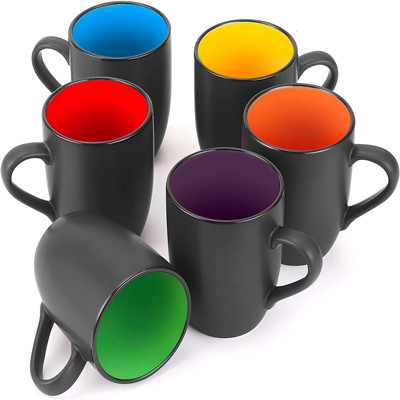 レストラン16オンスのコーヒー茶カプチーノのために多色刷り陶磁器のコーヒー カップ