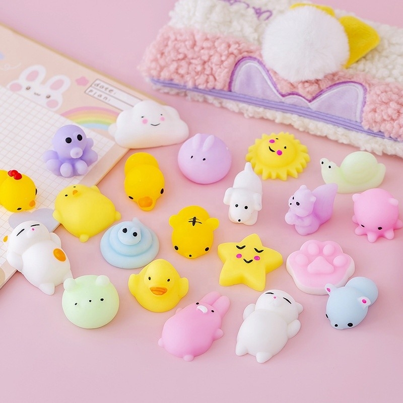 50PCS TPRの小型動物のSquishy圧力は圧力救助のためのMochiの落着きのなさのおもちゃをもてあそぶ