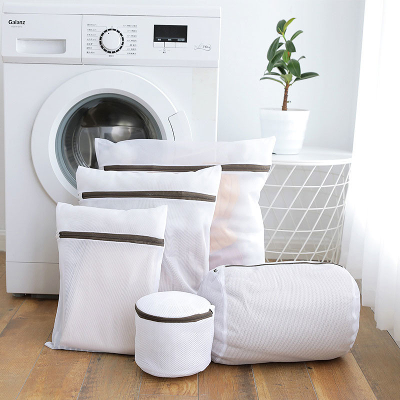 白いMicrofiberの家庭用品プラスチック プロダクト ナイロン フィルター洗濯の洗浄袋の網